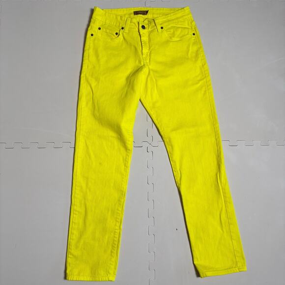 Solo Jeans Mens Straight Leg Yellow Jeans Stretch Colorful Made in USA 30" Waist - Picture 1 of 14